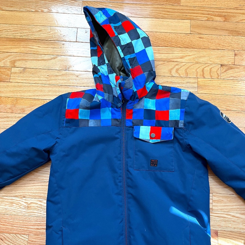 Quicksilver Mission Snowboard Jacket Boy's Size 16 XXL, Blue